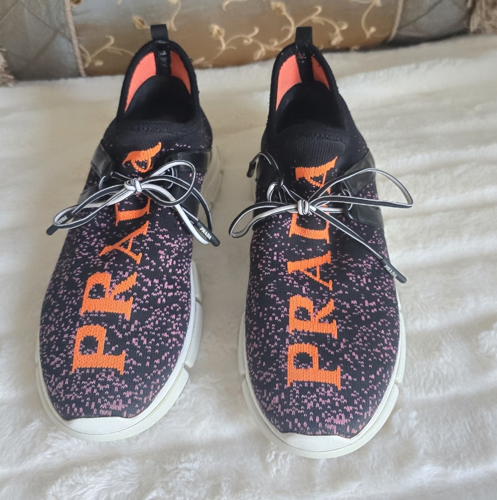 PRADA Dégradé Big Logo knit sock Sneaker - Picture 14 of 15